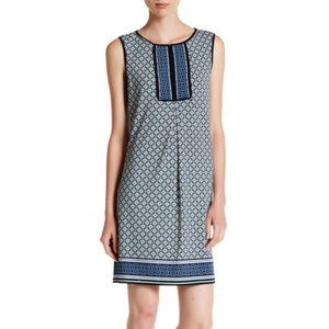 Max Studio Blue Patterned Sleeveless Summer Dress